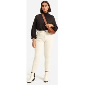 Everlane The Cheeky Straight Corduroy Ivory Pant-sz 29
